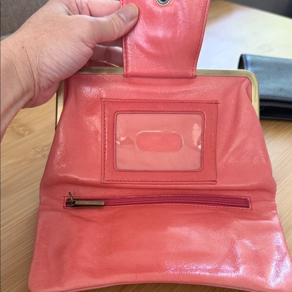 HOBO Pink Leather Frame-Clasp Wallet - Picture 4 of 15